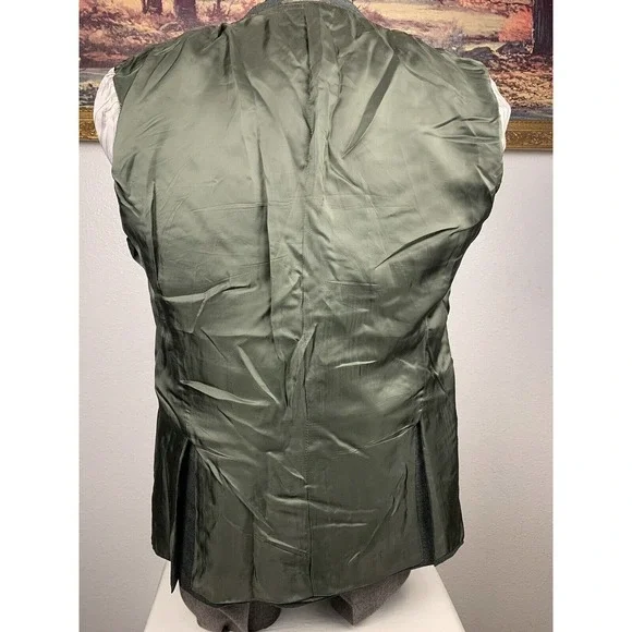 40R Ermenegildo Zegna Green‎ Check Sport Coat - Suit Jacket - Picture 12 of 14